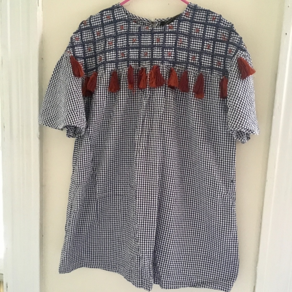 zara gingham dress
